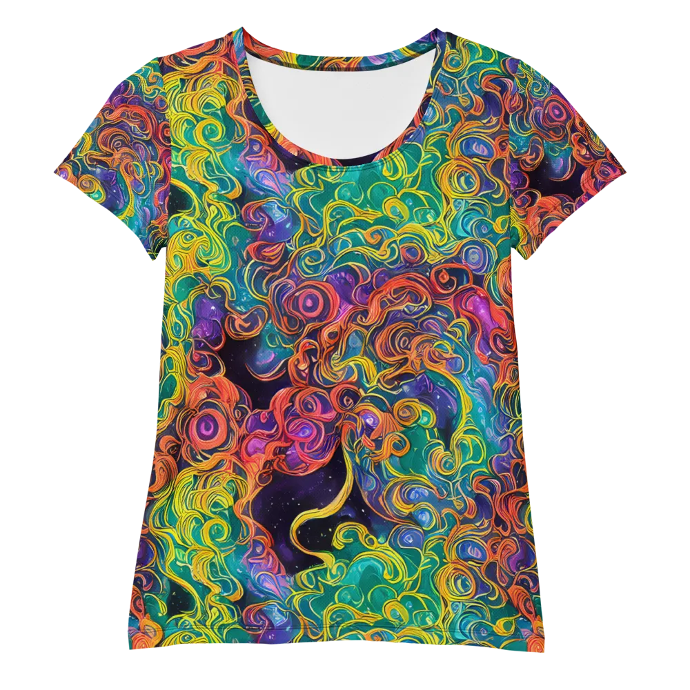 Cosmic Swirl on Women's Athletic T-Shirt — Front