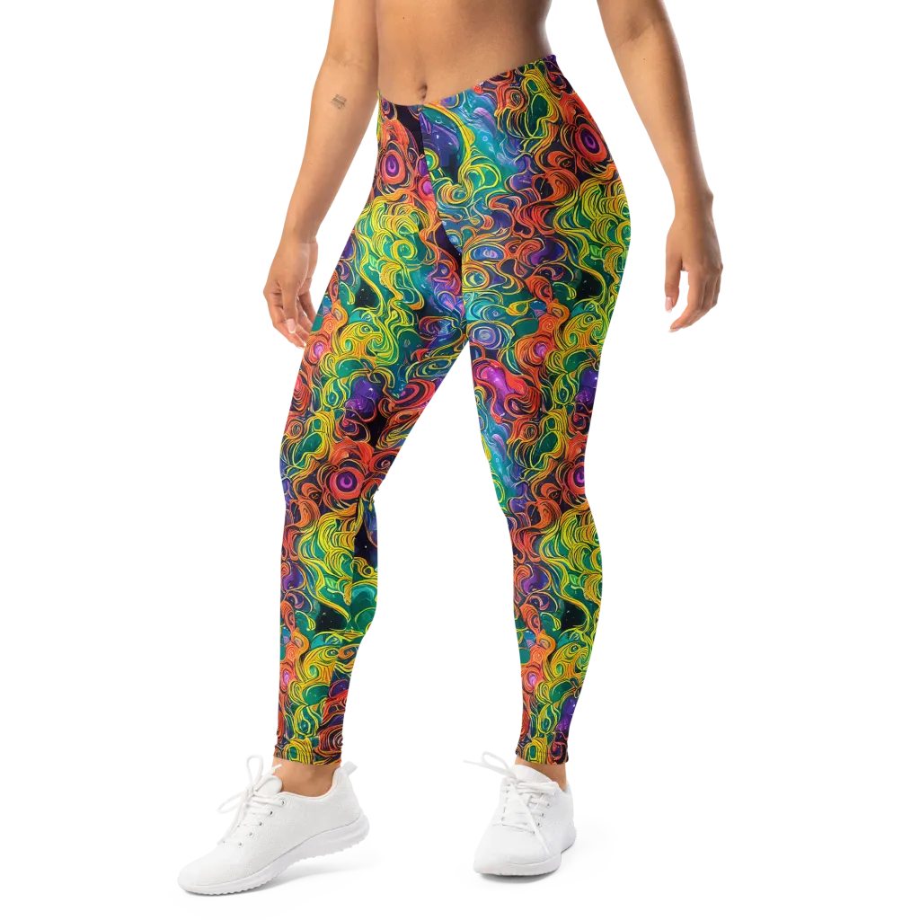 Cosmic Swirl on Leggings — Left Front