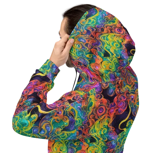 Cosmic Swirl on a Hoodie