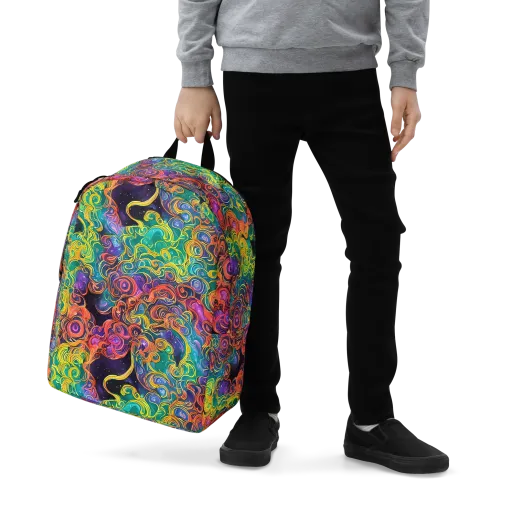 Cosmic Swirl on a Minimalist Backpack