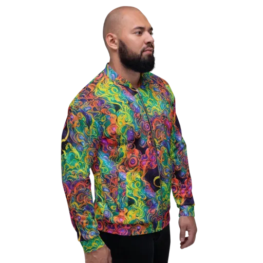 Cosmic Swirl on a Bomber Jacket