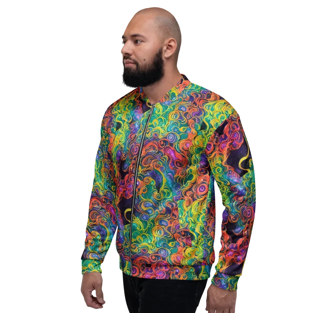 Cosmic Swirl on Bomber Jacket — Left