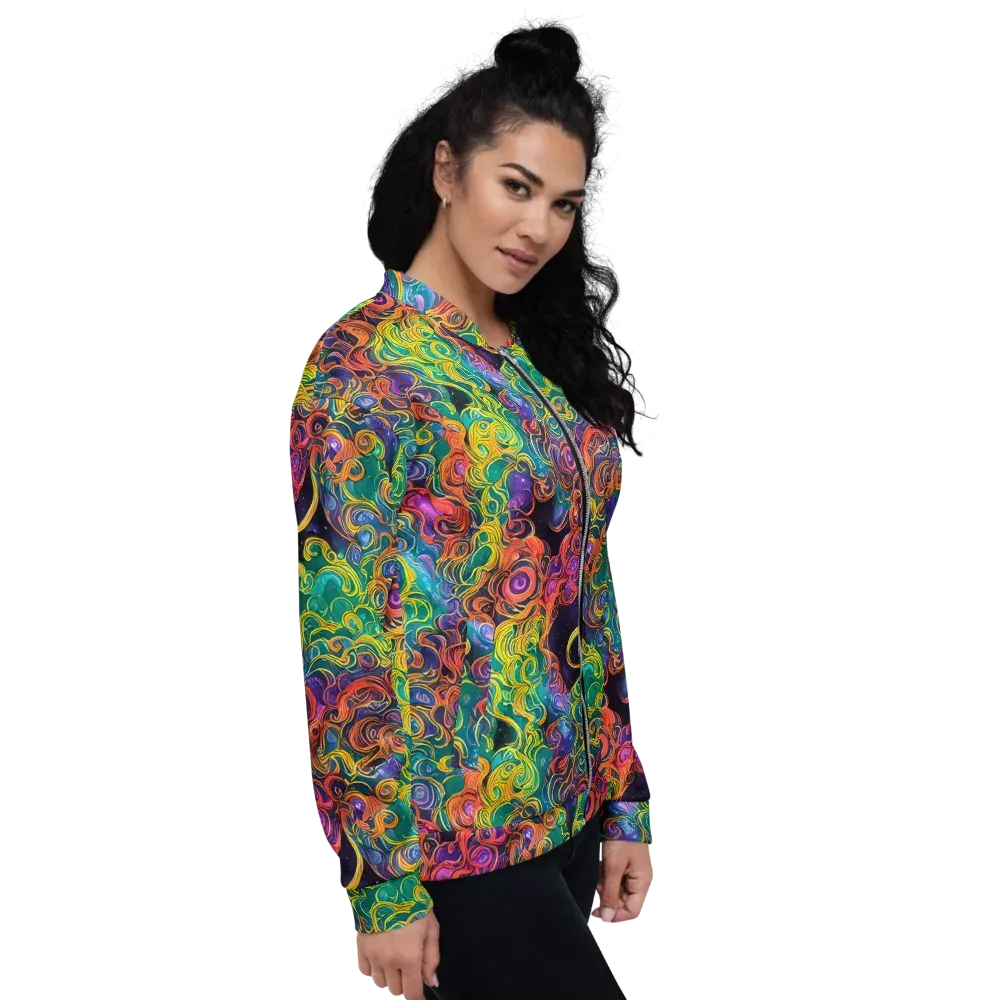 Cosmic Swirl on Bomber Jacket — Right