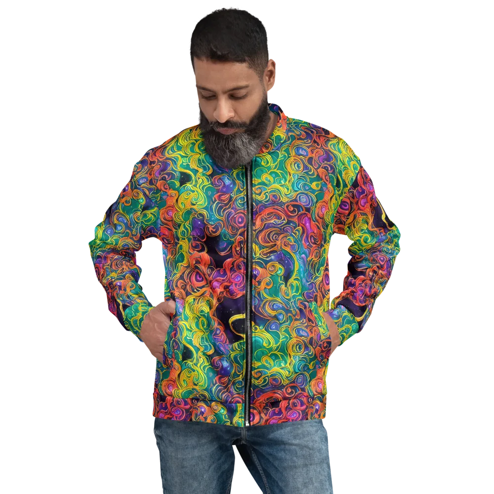 Cosmic Swirl on Bomber Jacket — Front