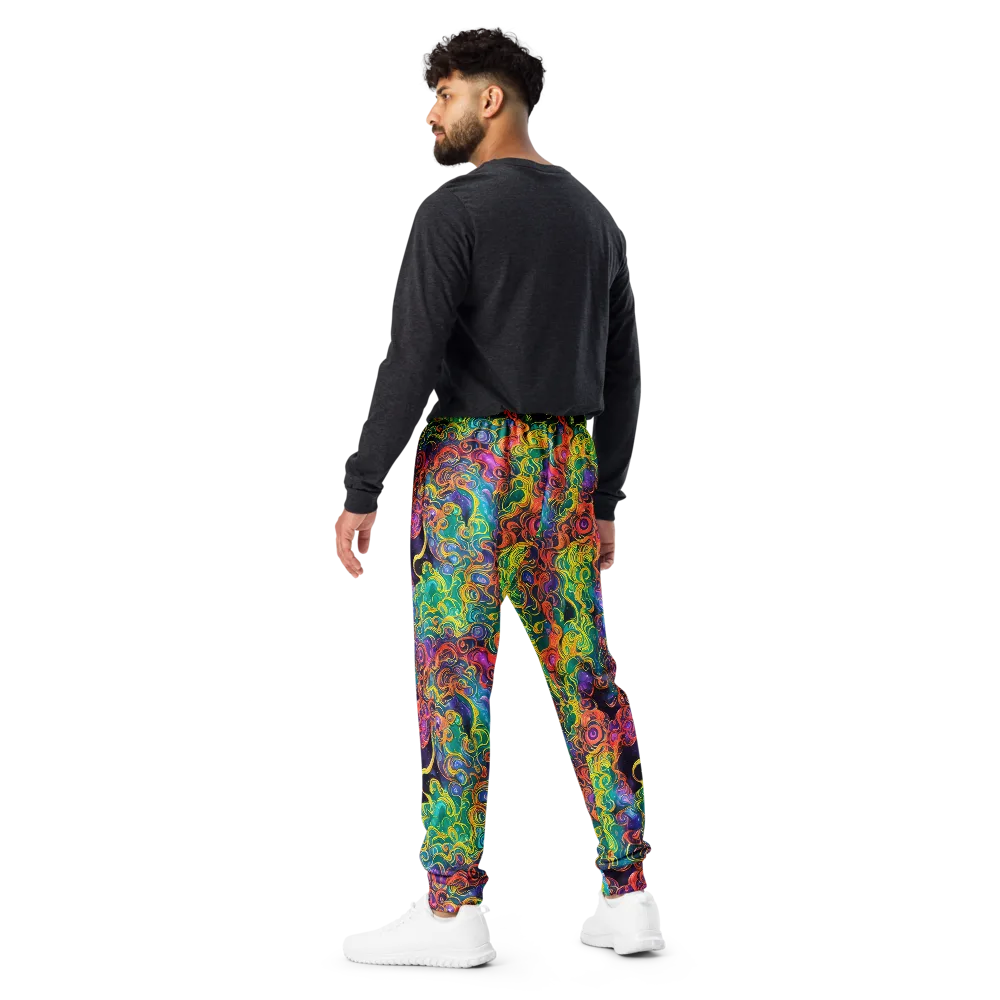 Cosmic Swirl on Men's Joggers — Back