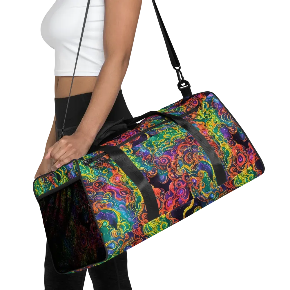 Cosmic Swirl on Duffle Bag — Front