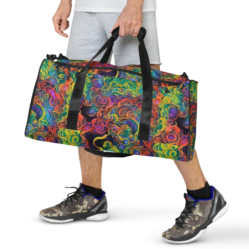 Cosmic Swirl on Duffle Bag — Front