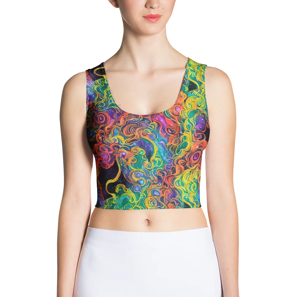Cosmic Swirl on Crop Top — Front