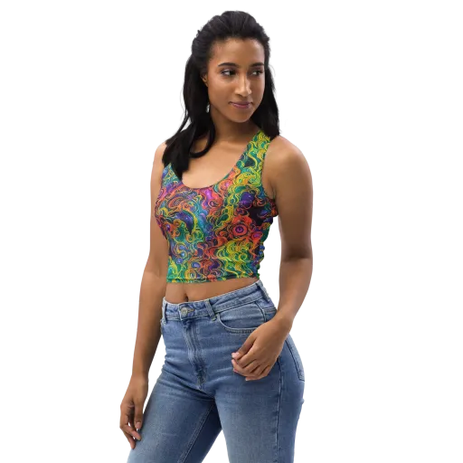 Cosmic Swirl on a Crop Top