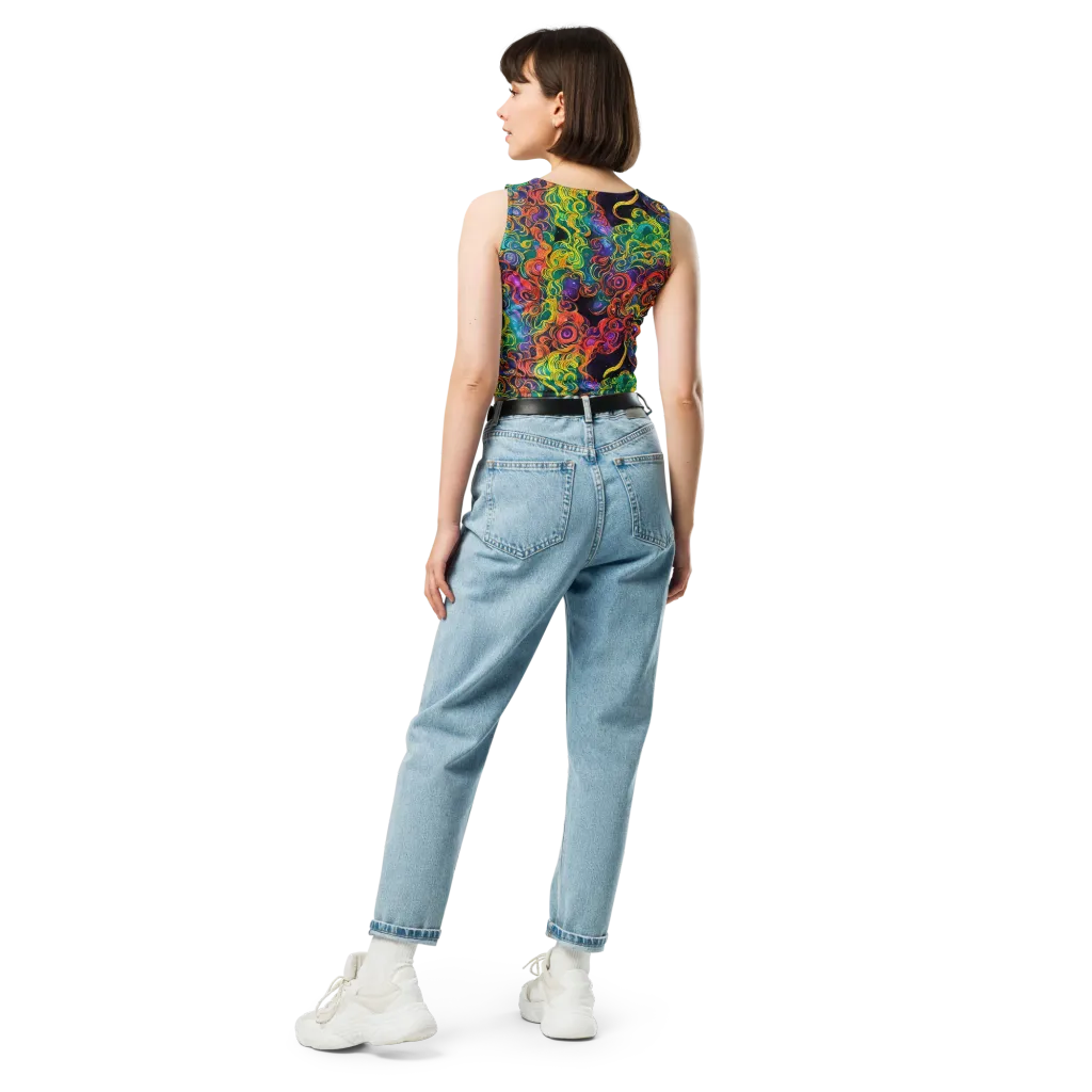 Cosmic Swirl on Crop Top — Back