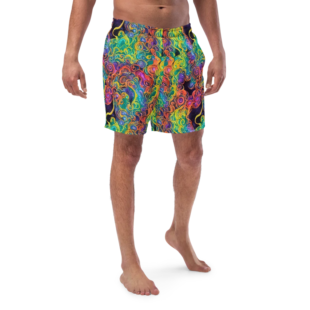 Cosmic Swirl on Swim Trunks — Front