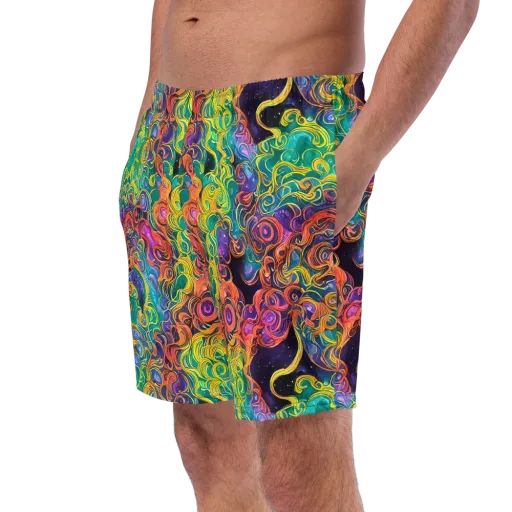 Cosmic Swirl on a Swim Trunks