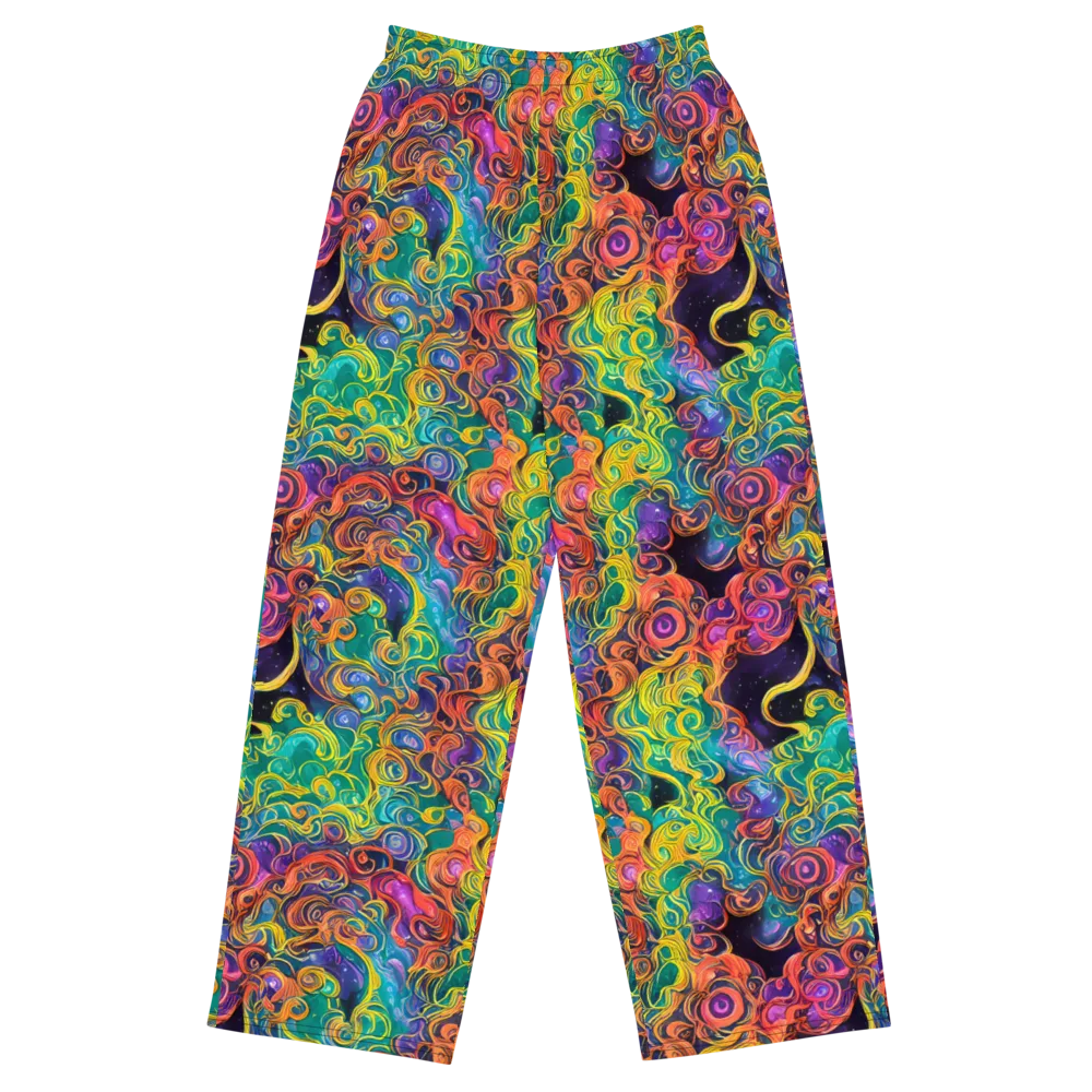 Cosmic Swirl on Wide-Leg Pants — Front