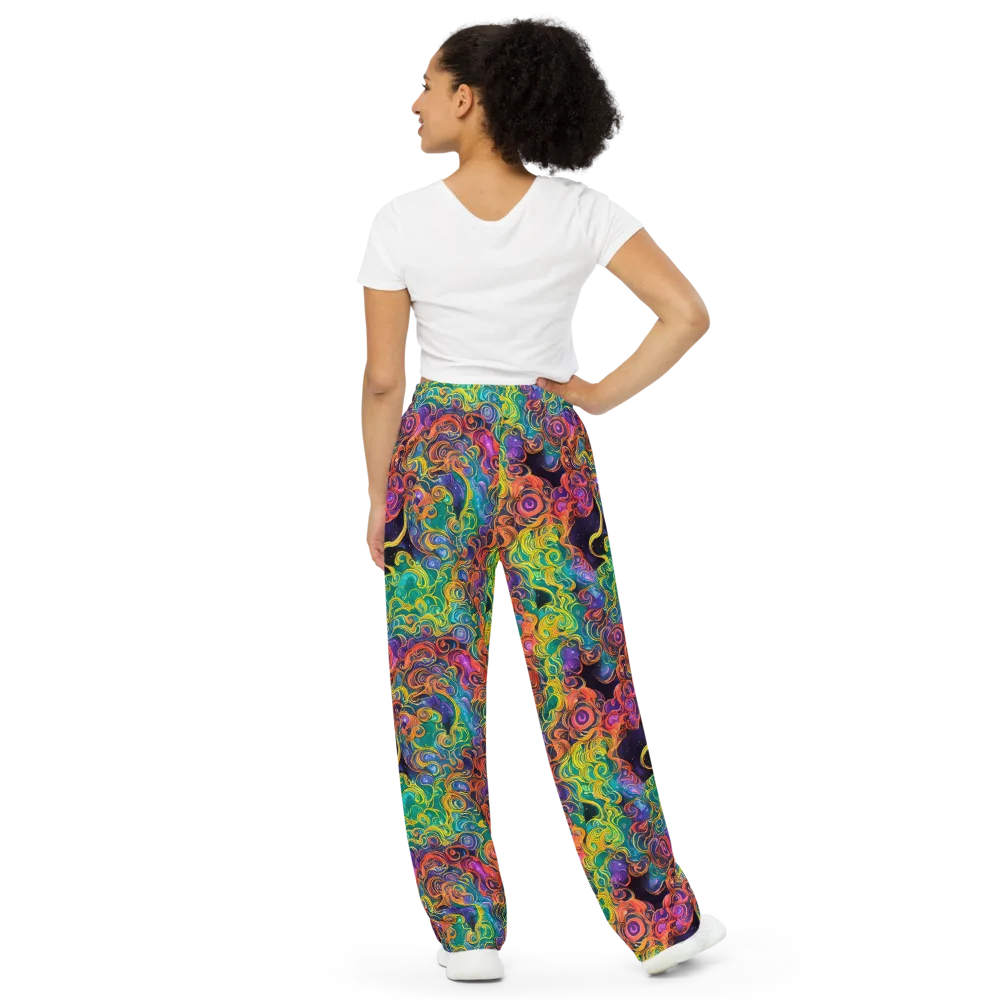 Cosmic Swirl on Wide-Leg Pants — Back