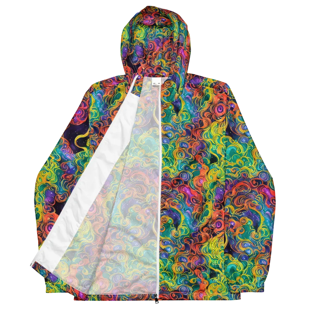 Cosmic Swirl on Men's Windbreaker — Front