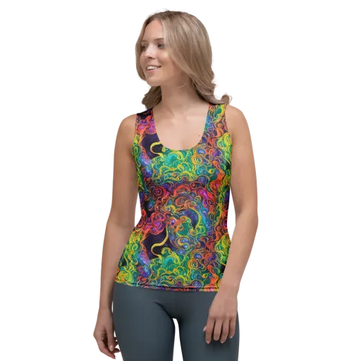 Cosmic Swirl on a Women's Tank Top