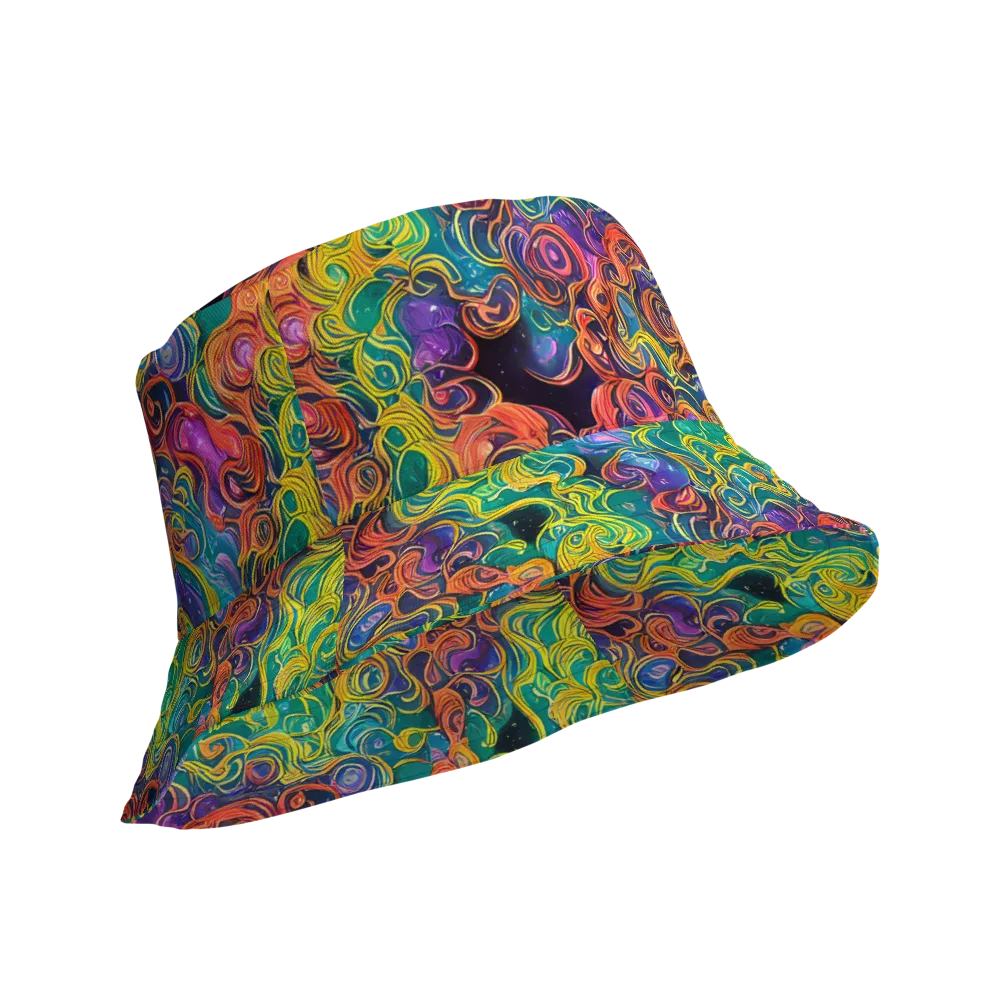 Cosmic Swirl on Reversible Bucket Hat — Product details Outside