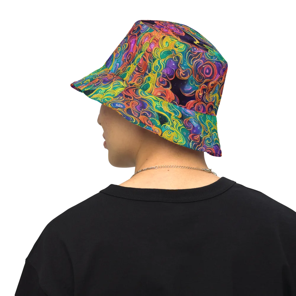 Cosmic Swirl on Reversible Bucket Hat — Back Inside