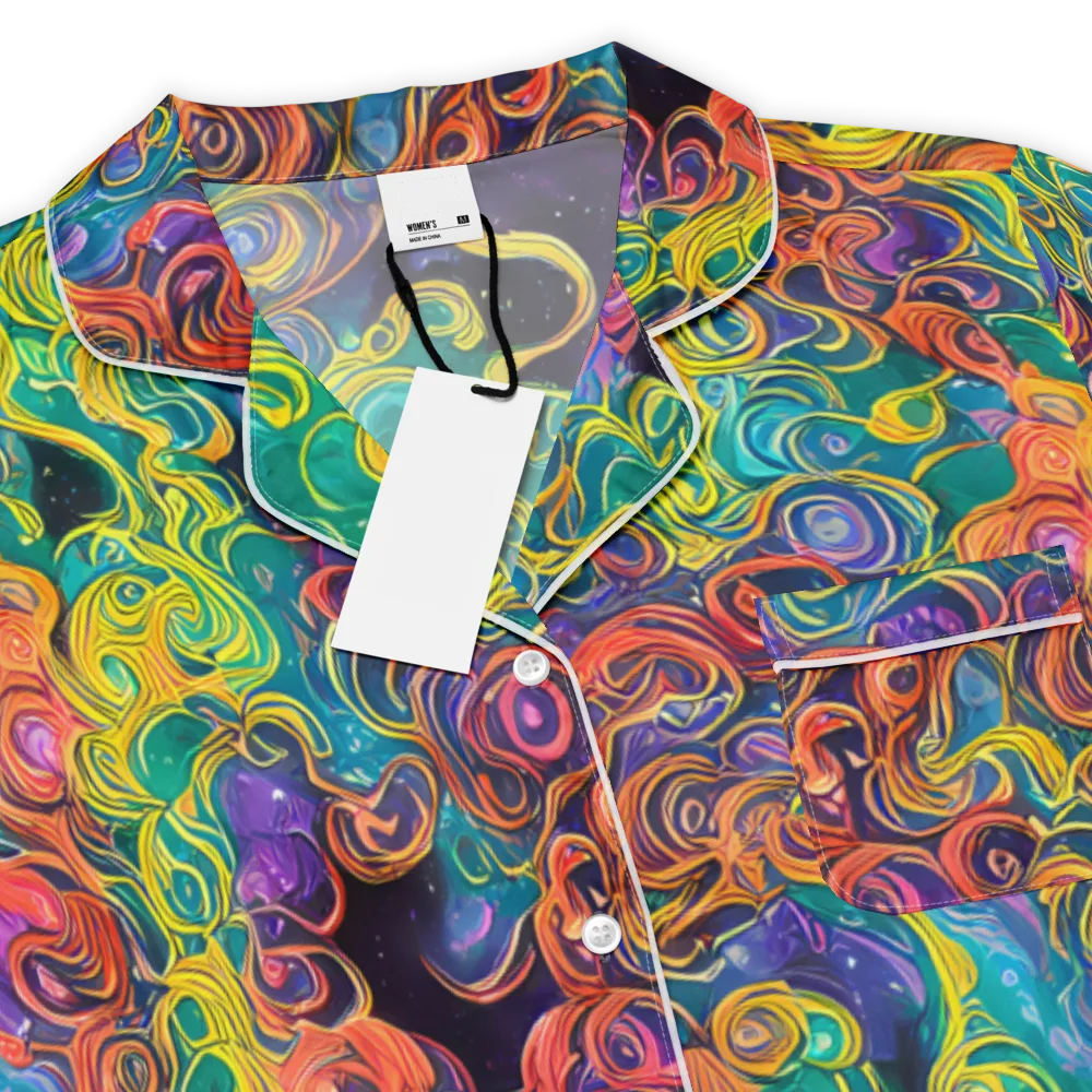 Cosmic Swirl on Women's Short Sleeve Pajama Top — Product details