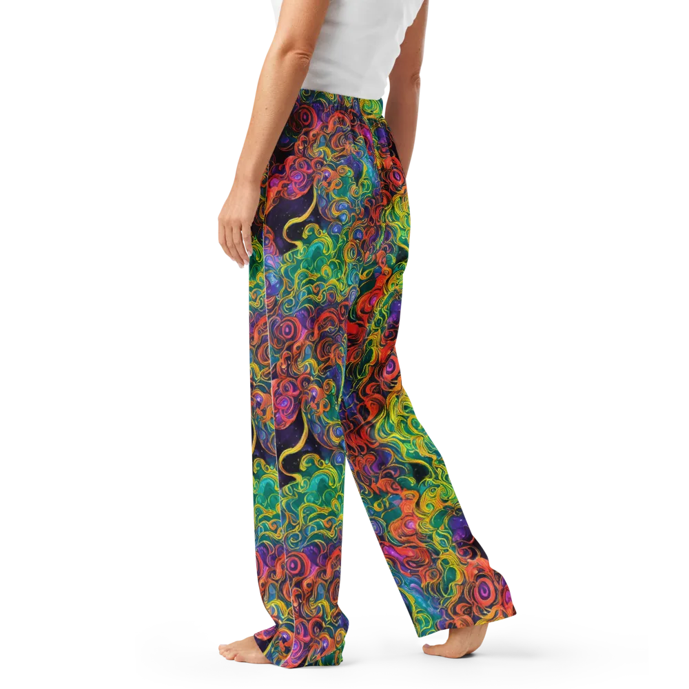 Cosmic Swirl on Women's Pajama Pants — Left