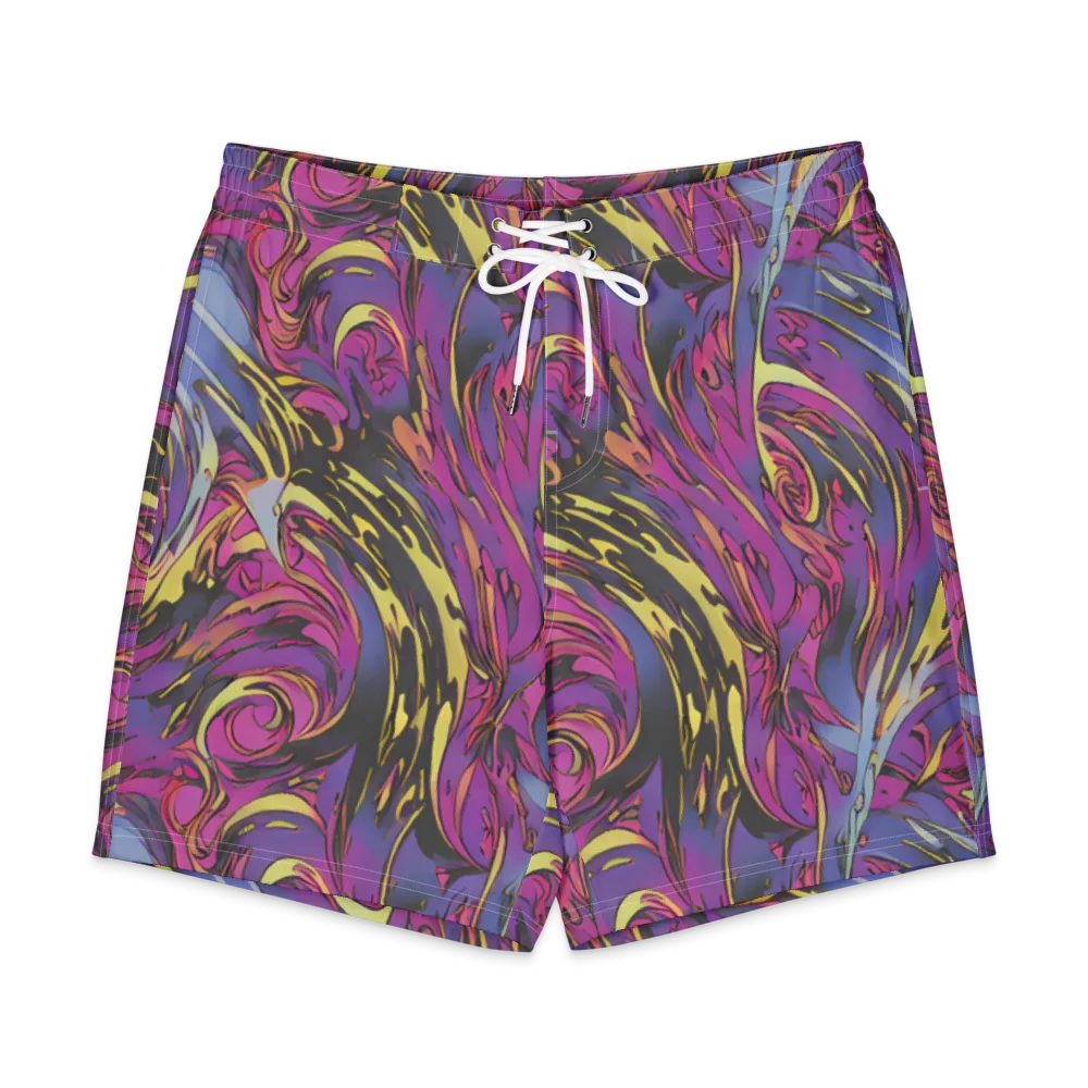 Psychedelic Surge on Men's Board Shorts — Front