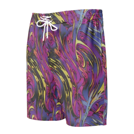 Psychedelic Surge on a Men's Board Shorts