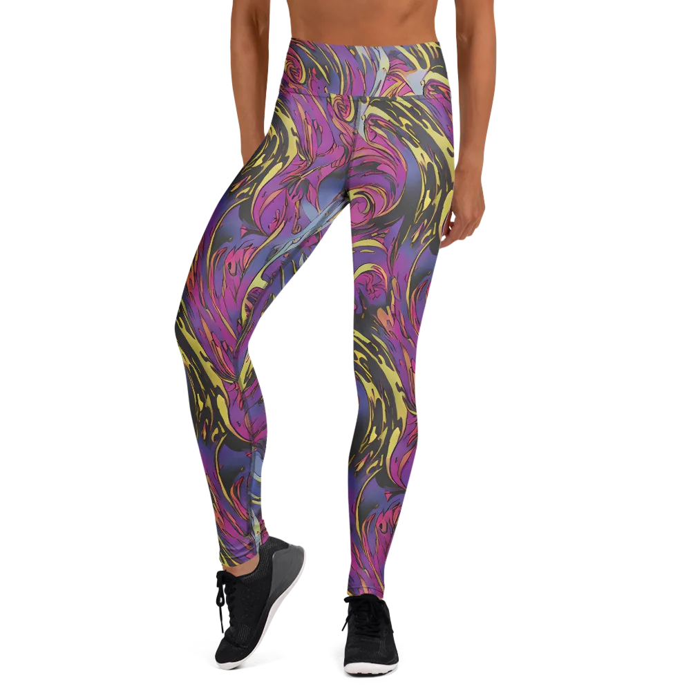 Psychedelic Surge on Yoga Leggings — Front