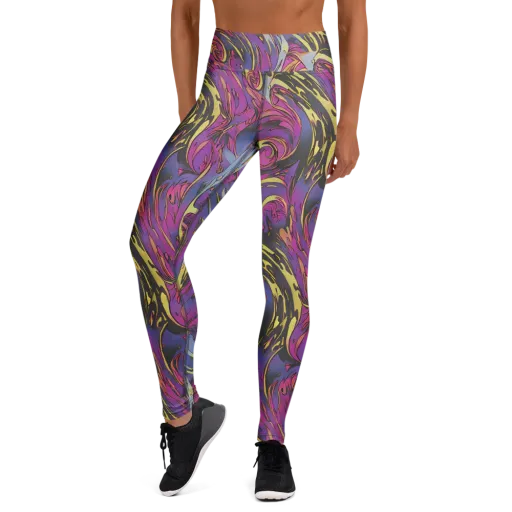 Psychedelic Surge on a Yoga Leggings