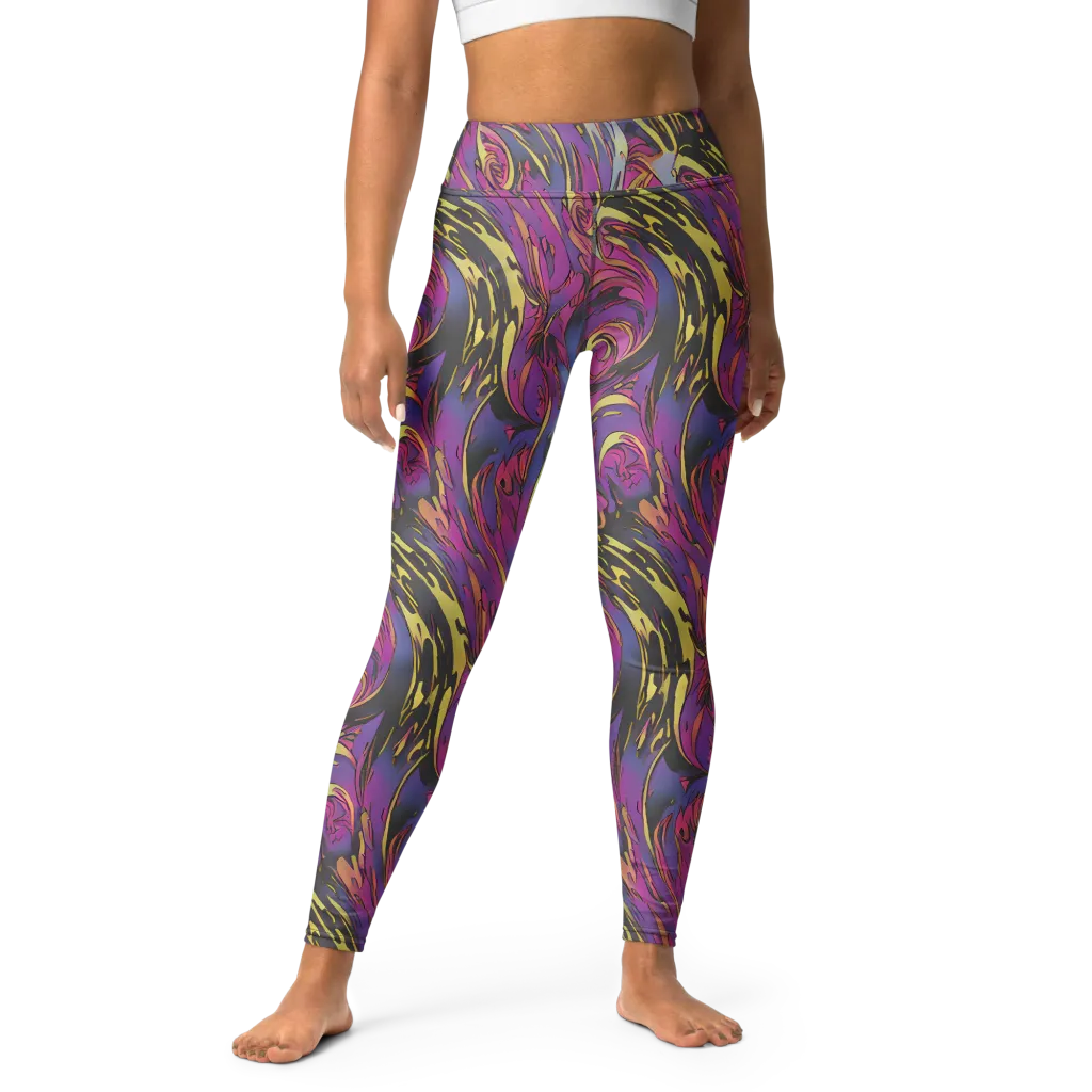 Psychedelic Surge on Yoga Leggings — Front