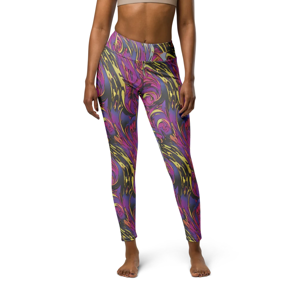 Psychedelic Surge on Yoga Leggings — Front
