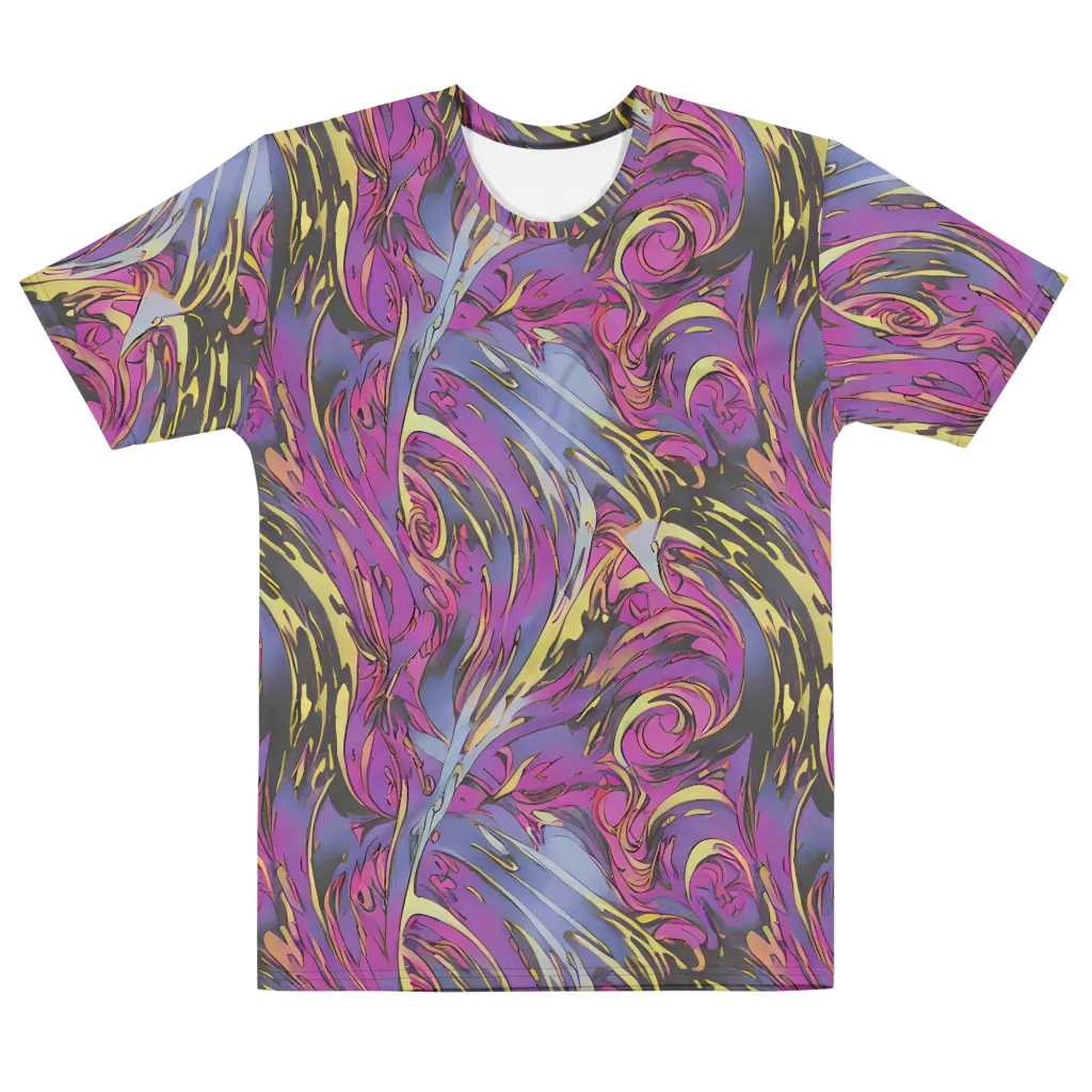 Psychedelic Surge on Men's Cotton Crew Neck T-Shirt — Front