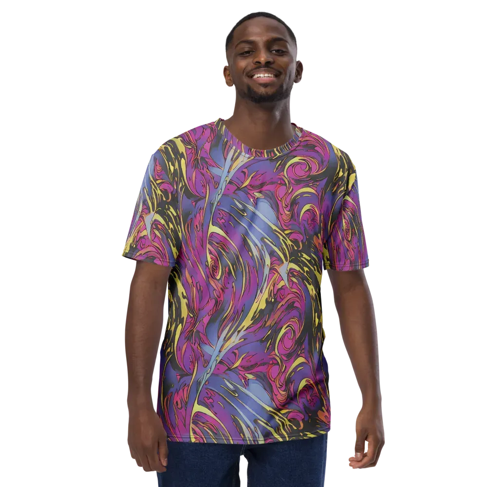 Psychedelic Surge on Men's Crew Neck T-Shirt — Front