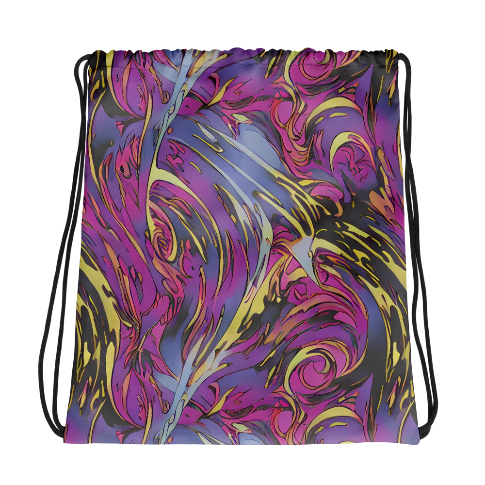 Psychedelic Surge on Drawstring Bag — Photo