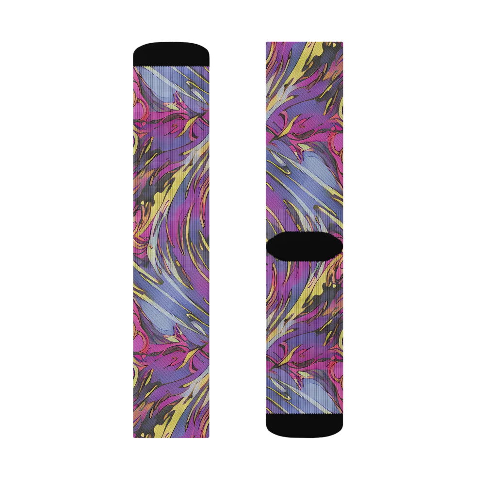 Psychedelic Surge on Socks — Left Sock