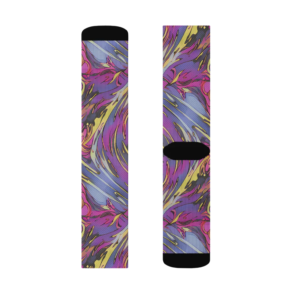 Psychedelic Surge on Socks — Right Sock