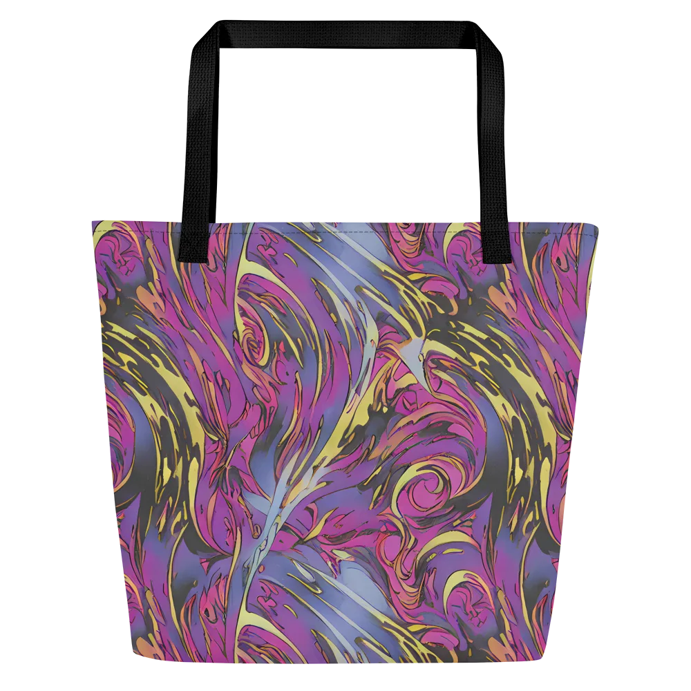 Psychedelic Surge on Large Tote Bag W/ Pocket — Front