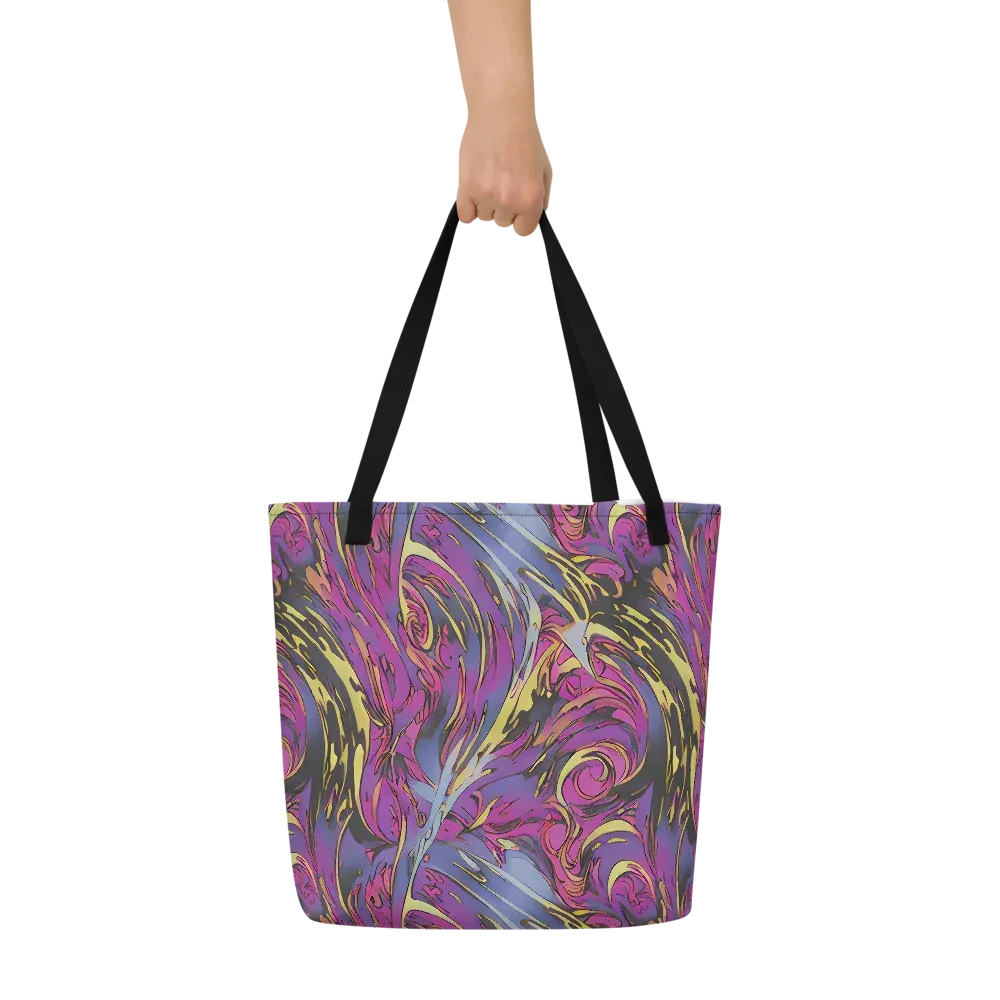 Psychedelic Surge on Large Tote Bag W/ Pocket — Front
