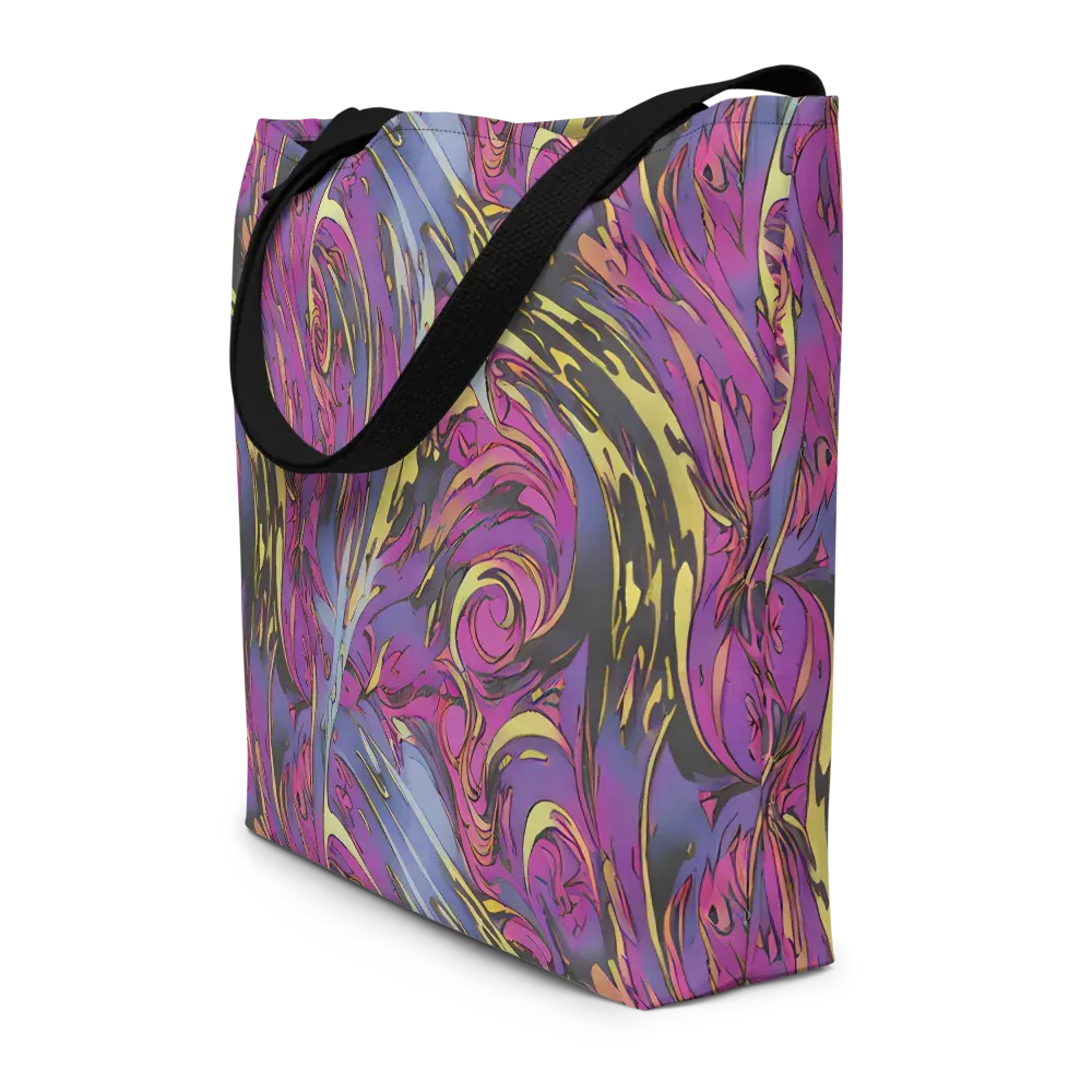 Psychedelic Surge on Large Tote Bag W/ Pocket — Front