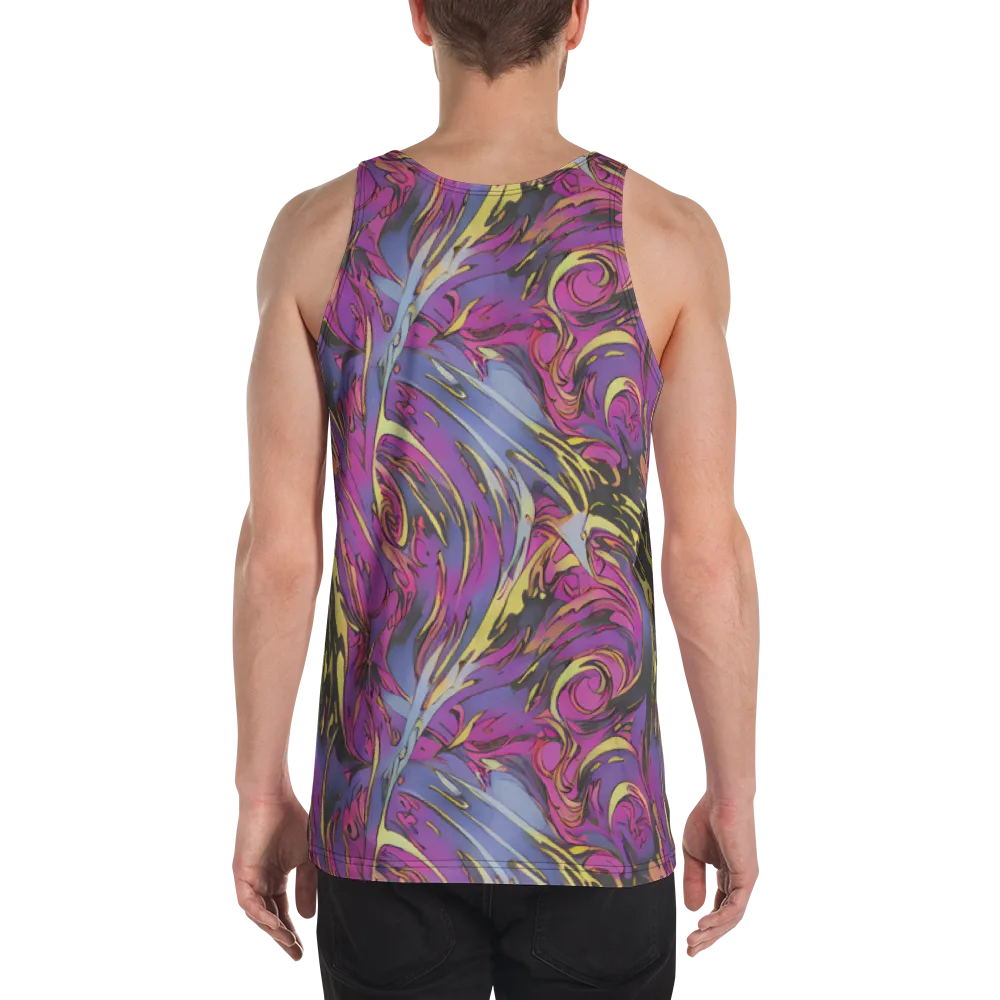 Psychedelic Surge on Men's Tank Top — Back