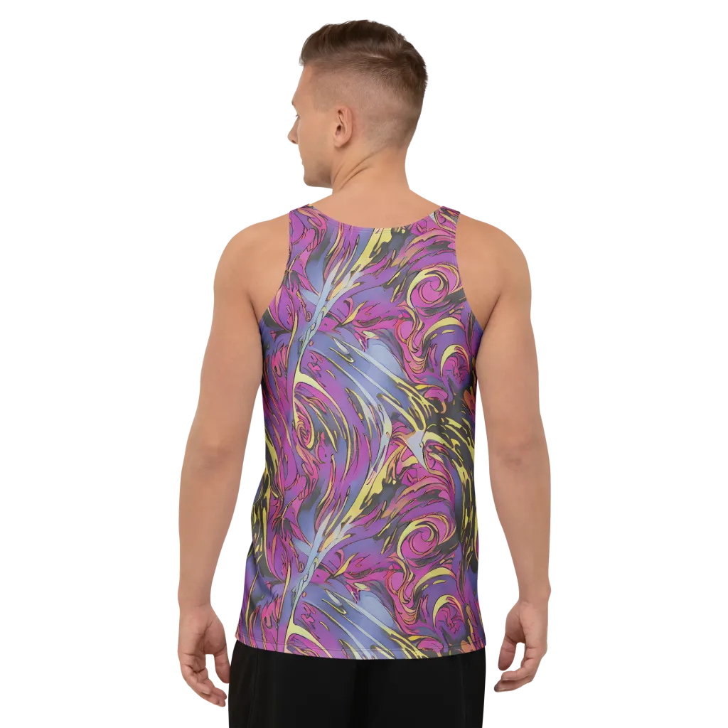 Psychedelic Surge on Men's Tank Top — Back