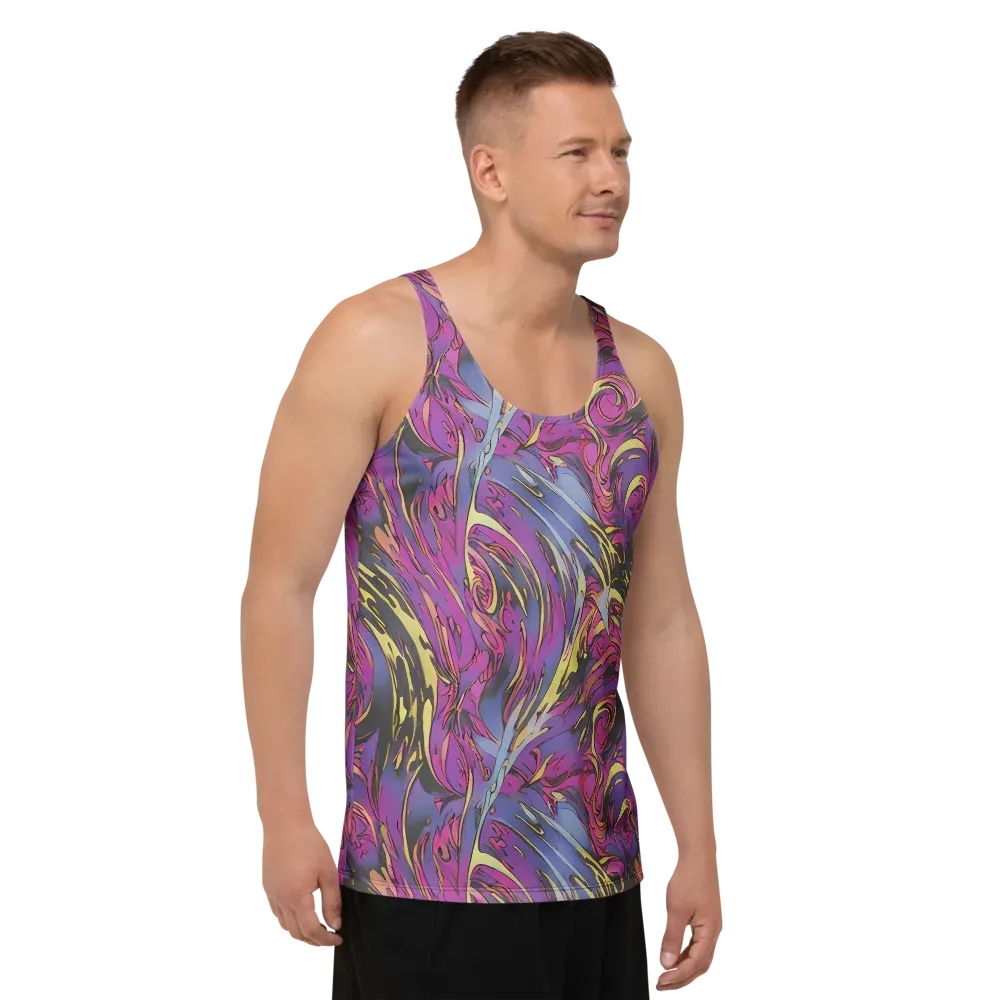 Psychedelic Surge on Men's Tank Top — Right Front