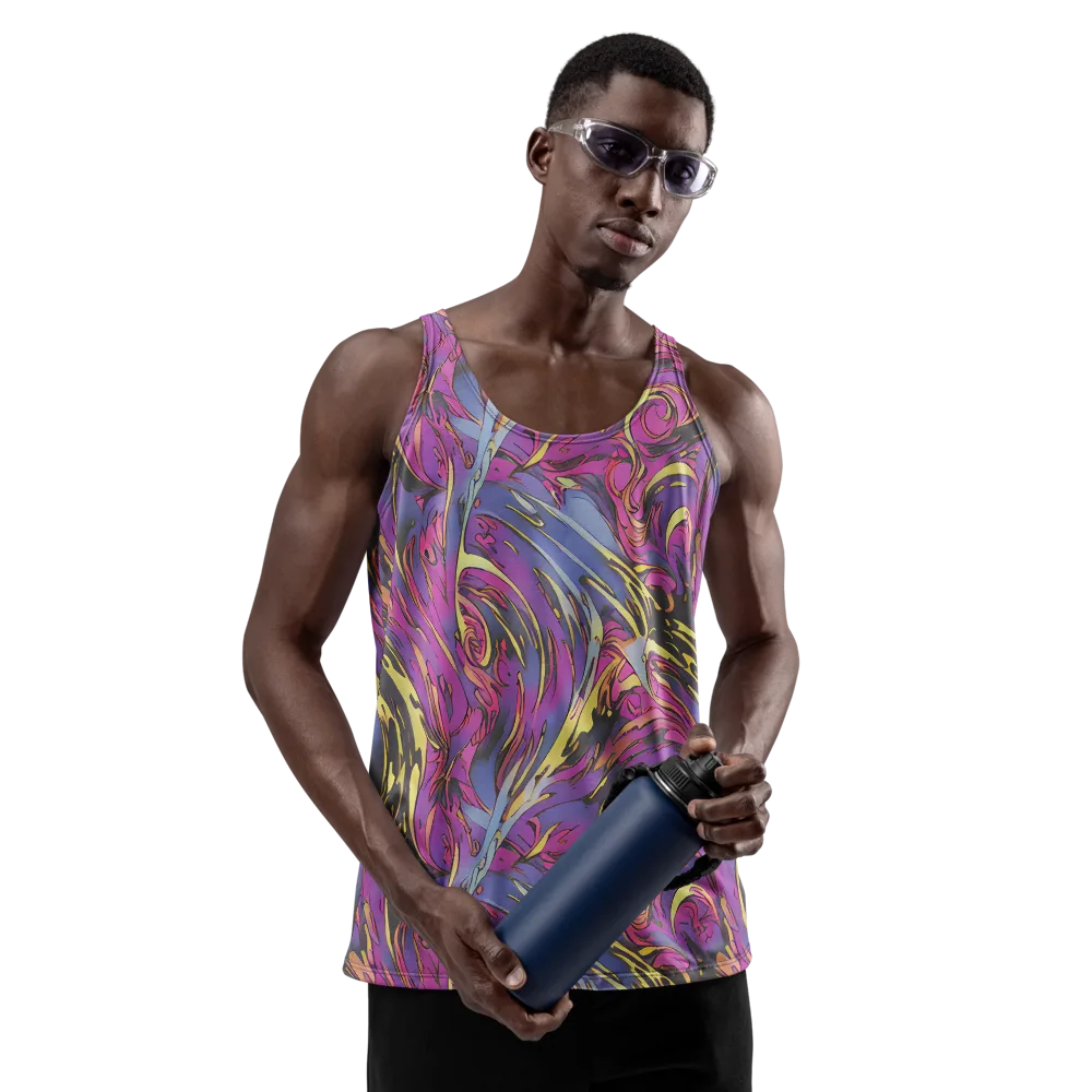 Psychedelic Surge on Men's Tank Top — Front