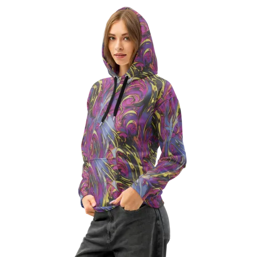 Psychedelic Surge on a Cotton Hoodie