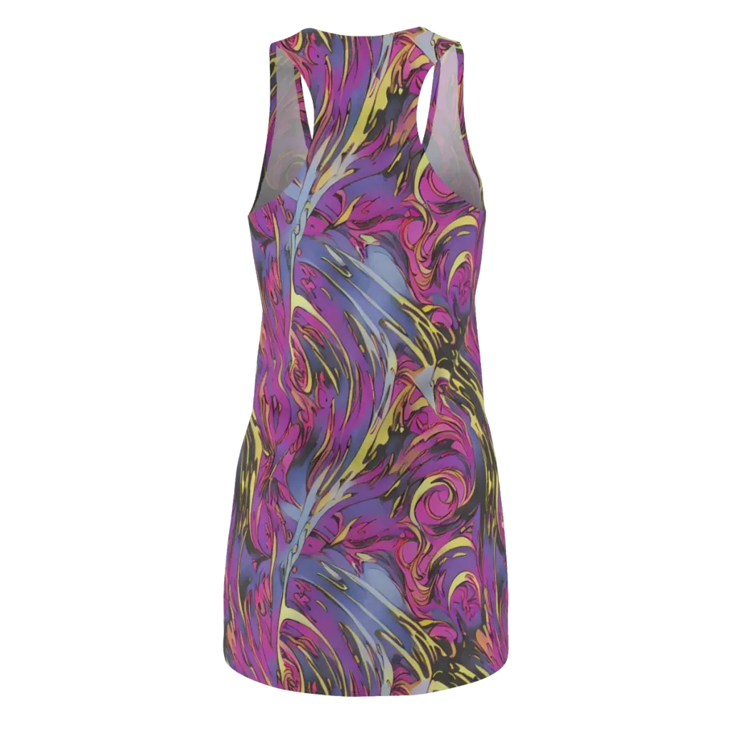Psychedelic Surge on Racerback Dress — Back