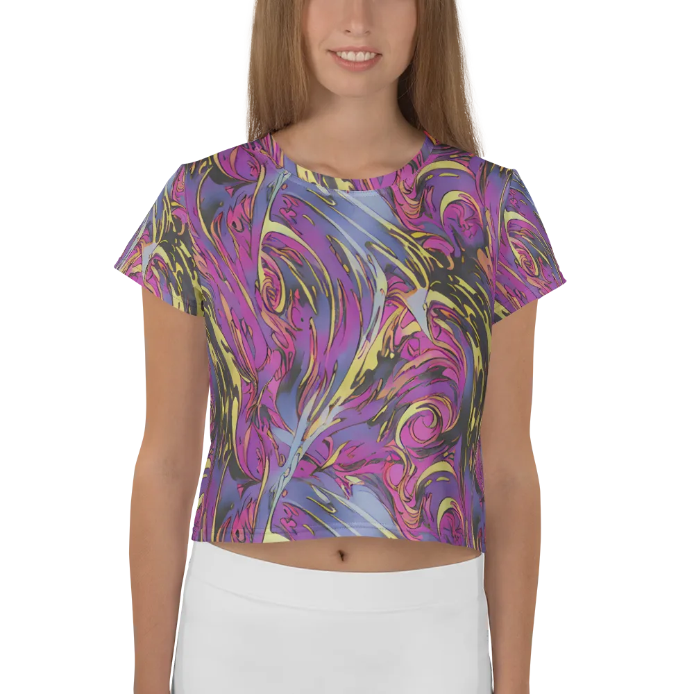 Psychedelic Surge on Crop Tee — Front