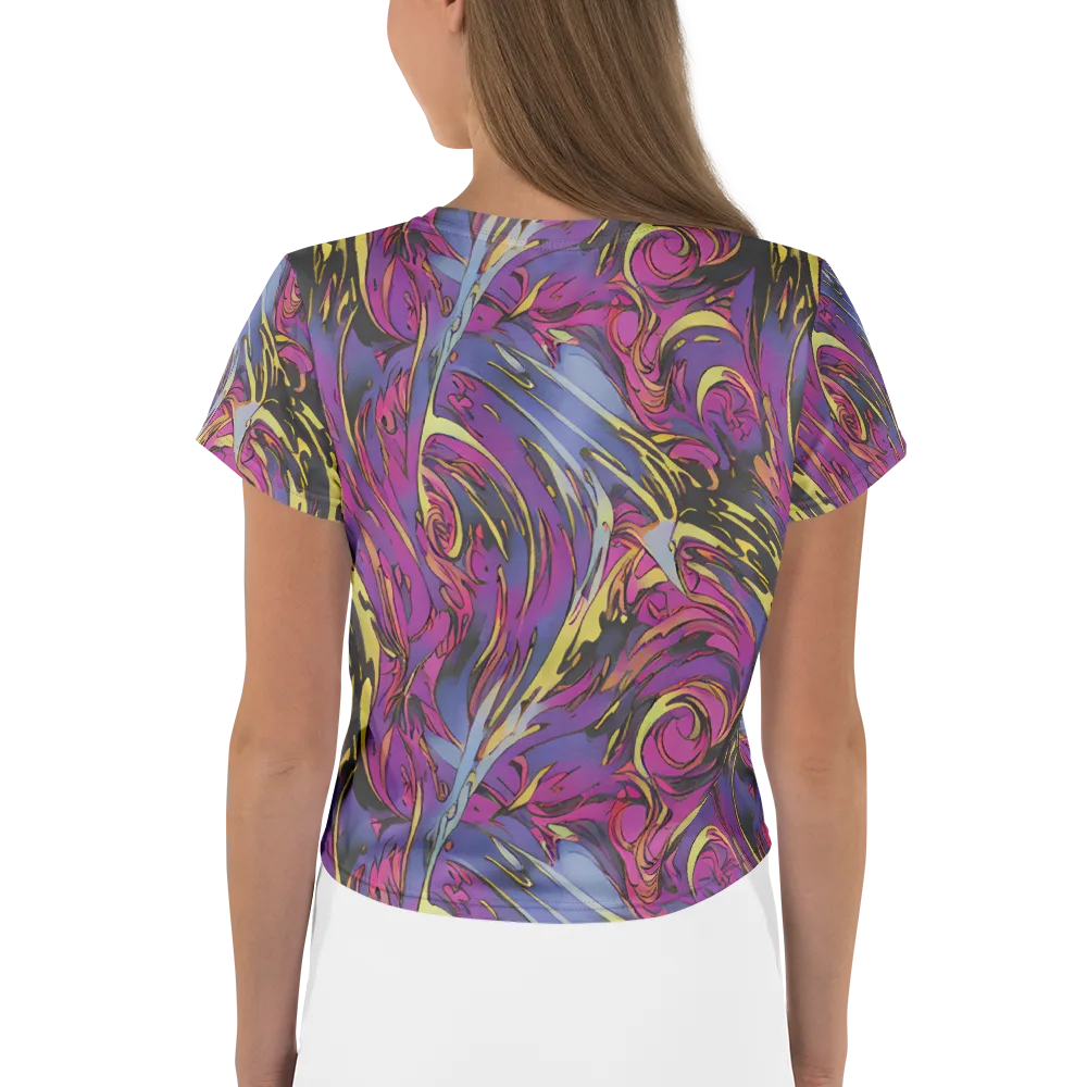 Psychedelic Surge on Crop Tee — Back