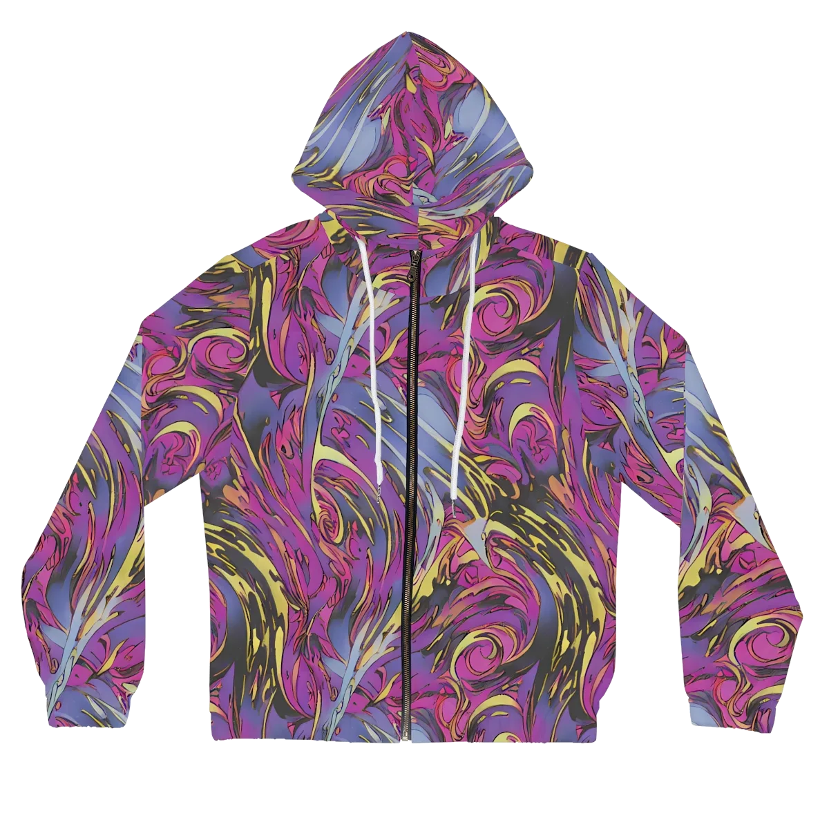 Psychedelic Surge on Women's Full-Zip Hoodie — Front