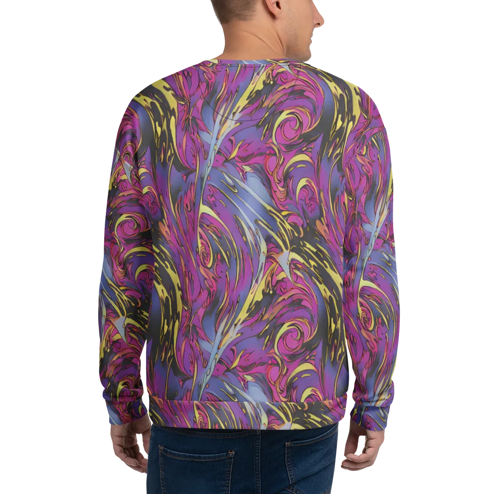 Psychedelic Surge on Sweatshirt — Back