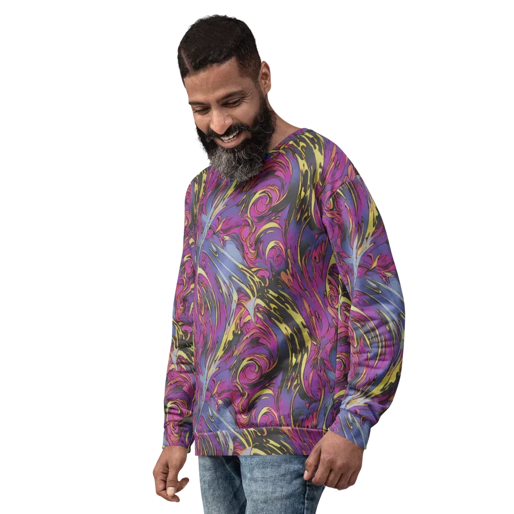 Psychedelic Surge on Sweatshirt — Left Front