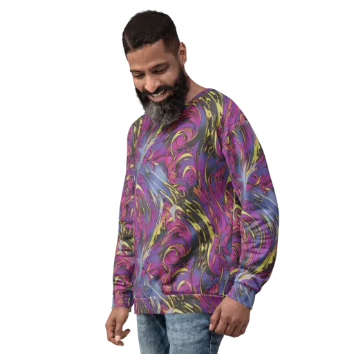 Psychedelic Surge on a Sweatshirt